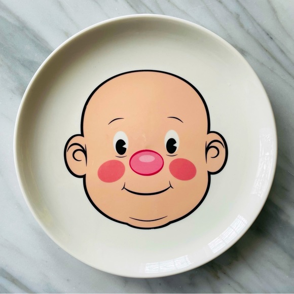 Mr. Food Face•Vintage 8.25” Plate•Happy Eaters Make Better Eaters•Gently Used🌼 - Picture 2 of 12